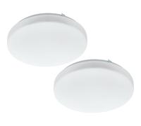 Loops 2 PACK Wall Flush Ceiling Light Colour White Shade White Plastic Bulb LED 11.5W Loops White