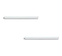 Loops 2 PACK Wall Flush Ceiling Light Colour White Shade White Plastic Bulb LED 3.2W Loops White
