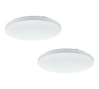 Loops 2 PACK Wall Flush Ceiling Light Colour White Shade White Plastic Bulb LED 33.5W Loops White