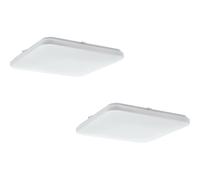 Loops 2 PACK Wall Flush Ceiling Light Colour White Shade White Plastic Bulb LED 33.5W Loops White