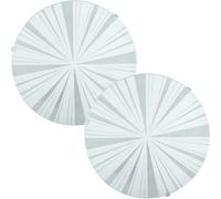 Loops 2 PACK Wall Flush Ceiling Light White Shade Beams Design Satin Glass E27 1x60W Loops White