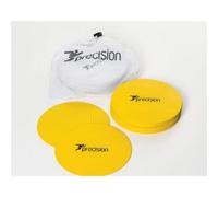 Loops 20 Pack 19.5Cm Yellow Flat Rubber Pitch Marker Discs - Ultra Slim Outdoor Sports
