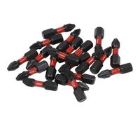 Loops 20 Piece 25mm Pozi Head #2 Impact Power Tool Bit Set - S2 Steel Drill Bits in Metallics Loops Metallics