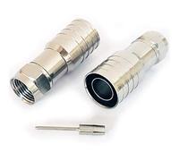 Loops 20x PRO Outdoor CT165 / WF165 F-Type Male Hex Crimp Connector Plug - Thick Coax Cable