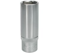 Loops 21mm Steel Deep Drive Socket - 1/2" Square Drive - Chrome Vanadium Socket in Metallics Loops Metallics