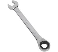 Loops 22mm Ratchet Combination Spanner - Chrome Vanadium Steel - 72 Tooth Ratchet Ring in Metallics Loops Metallics