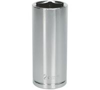 Loops 24mm Chrome Plated Deep Drive Socket - 1/2" Square Drive High Grade Carbon Steel in Metallics Loops Metallics