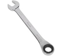 Loops 24mm Ratchet Combination Spanner - Chrome Vanadium Steel - 72 Tooth Ratchet Ring in Metallics Loops Metallics