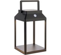 Loops 250mm Solar Powered Outdoor Table Lamp - Warm White LED - Textured Black Loops Black