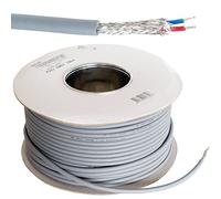 Loops 25m 5mm 2 Core Audio Cable/Reel - PRO Balanced Stereo Microphone Shielded Lead
