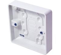 Loops 25mm Deep Single Plastic Surface Mounted Back Box - 1 Gang Wall Pattress Outlet