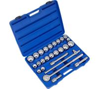 Loops 26 PACK Socket Set - 3/4" Square Drive - 12 Point Socket Kit - Chrome Vanadium Loops Multicolor