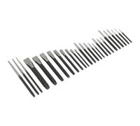 Loops 26 Piece Steel Punch & Chisel Set - Hardened & Tempered - Corrosion Resistant in Metallics Loops Metallics