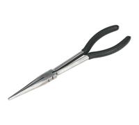 Loops 275mm Straight Needle Nose Pliers - Drop Forged Steel - Foam Grip Handles in Metallics Loops Metallics