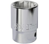 Loops 27mm Forged Steel Drive Socket - 3/4" Square Drive - Chrome Vanadium Socket in Metallics Loops Metallics