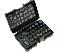 Loops 28 PACK TRX Hex Spline IMPACT Bit Set - 3/8" & 1/2" Square Drive Socket S2 STEEL in Metallics Loops Metallics