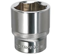 Loops 28mm Forged Steel Drive Socket - 1/2" Square Drive - Polished Chrome Vanadium in Metallics Loops Metallics