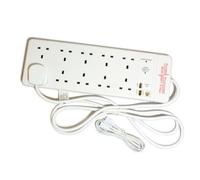Loops 2m 10 Way Mains Power Gang Extension Socket - SURGE PROTECTED - Multi Plug Cable