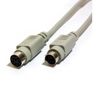 Loops 2m 6 pin Mini DIN Male to Female Extension Cable - Mouse & Keyboard PS/2 PS2 Lead