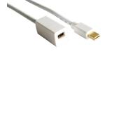 Loops 2m Mini DisplayPort Male to Female Extension Cable - Apple Laptops Lead