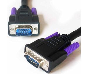 Loops 2m VGA Male to SVGA Plug Cable/Lead - Fully Wired & Dual Screened/Shielded PC