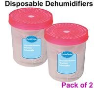 Loops 2x 0.7L Disposable Moisture Absorber Dehumidifier - Damp, Mould Preventer - Ideal for Homes, Rooms, Garage, Storage, Boat, Caravan, Car, Interiors