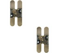 Loops 2x 130 x 30mm Concealed Heavy Duty Hinge Fits Unrebated Doors Antique Bronze Loops Multicolor