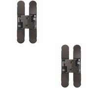 Loops 2x 130 x 30mm Concealed Heavy Duty Hinge Fits Unrebated Doors Bronze Plated Loops Multicolor