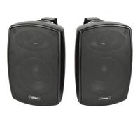 Loops 2X 4" 60W Black Outdoor Rated Speakers 8 Ohm Weatherproof Wall Mounted Hifi