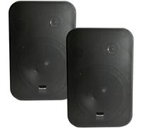 2x 6.5" 200W Moisture Resistant Stereo Loud Speakers 8Ohm Black Wall Mounted