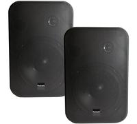 2x 6.5" 200W Moisture Resistant Stereo Loud Speakers 8Ohm Black Wall Mounted