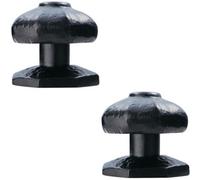 Loops 2X 63mm Octagonal Centre Door Knob Black Antique Hammered Iron Outdoor Handle