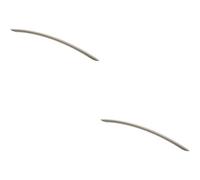 Loops 2X Curved Bow Cabinet Pull Handle 338 X 10mm 288mm Fixing Centres Satin Nickel