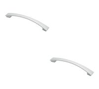 Loops 2X Curved Bow Pull Handle 218.5 X 26mm 192mm Fixing Centres Polished Chrome