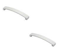 Loops 2x Flat Curved Bow Pull Handle 172 x 25mm 160mm Fixing Centres Polished Chrome Loops Multicolor