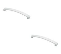 Loops 2X Flat Curved Bow Pull Handle 238 X 25mm 224mm Fixing Centres Polished Chrome