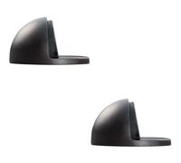 Loops 2x Floor mounted Oval Doorstop 44 x 22mm Matt Bronze Half Moon Stopper Loops Multicolor
