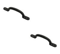 Loops 2X Forged Iron Hotbed Pull Handle 152 X 18mm Black Antique Door Handle