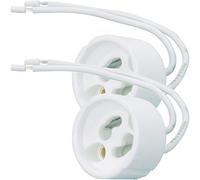 Loops 2x GU10 Bayonet Light Bulb/Lamp Fitting-Ceramic LED Holder Connector Downlight