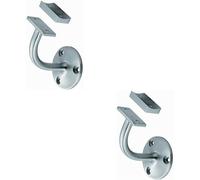 Loops 2x Handrail Bracket Saddle Suits 38mm Diameter Handrail Satin Stainless Steel in Metallics Loops Metallics