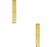 Loops 2x Large Traditional Door Finger Plate 457 x 75mm Polished Brass Push Plate in Metallics Loops Metallics