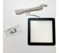 Loops 2x MATT BLACK Ultra-Slim Square Under Cabinet Kitchen Light & Driver Kit - Warm White Diffused LED Loops Black