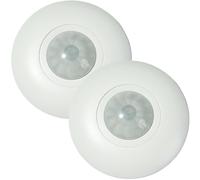 Loops 2x Outdoor / Bathroom PIR Occupancy Sensor Automatic Timer Reset Light Switch Loops Multicolor