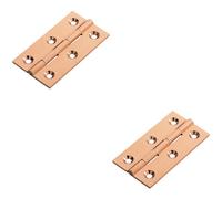 Loops 2x PAIR 64 x 35 x 2mm Cabinet Hinge Modern Satin Copper Cupboard Door Loops Copper