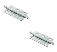 Loops 2x PAIR 64 x 35 x 2mm Finial Cabinet Hinge Satin Chrome Decorative Cupboard Loops Multicolor