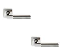 Loops 2x PAIR Square Cut Mitred Bar Handle Concealed Fix Polished & Satin Steel in Metallics Loops Metallics