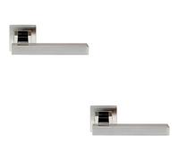 Loops 2x PAIR Square Cut Straight Bar Handle Concealed Fix Polished & Satin Steel in Metallics Loops Metallics