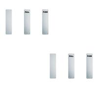 Loops 2x Plain Door Finger Plate 300 x 75mm Satin Anodised Aluminium Push Plate Loops Multicolor