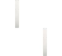 Loops 2x Plain Door Finger Plate 650 x 75mm Bright Stainless Steel Push Plate in Metallics Loops Metallics