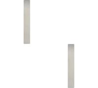 Loops 2x Plain Door Finger Plate 650 x 75mm Satin Stainless Steel Push Plate in Metallics Loops Metallics